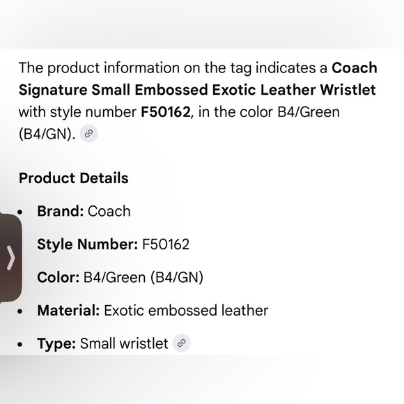 Coach bag & wristlet NWT Khaki/green python print vintage - Picture 11 of 11